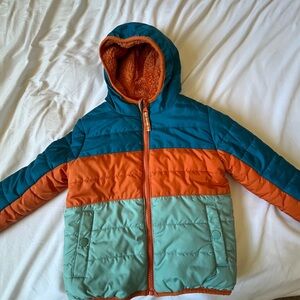Cat & Jack Teal and Orange Fleece-Lined Jacket
